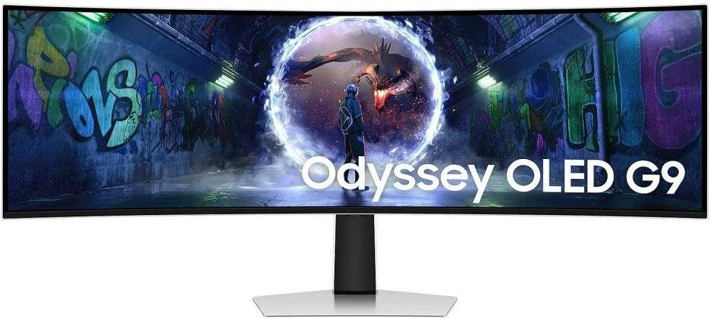 Monitorius Samsung | LS49DG934SUXEN Odyssey G9 G93SD | 49 " | OLED | DQHD | 32:9 | 240 Hz | 0.03 ms | 5120 x 1440 pikselių | 250 cd/m² | HDMI jungtys quantity 1 | Sidabrinis