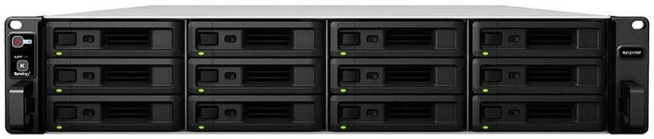 Serveris „Synology“ išplėtimo blokas RX1217 12 skyrių [0/12 3,5"/2,5" SATA HDD / SSD, 1 x „Infiniband“ prievadas]