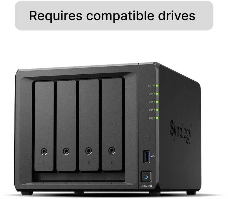 Serveris SYNOLOGY DS925+ DiskStation NAS Ryzen V1500B 4GB ECC SODIMM