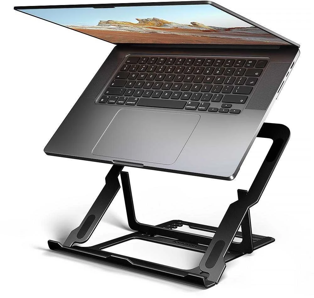 AXAGON STND-LAB Nešiojamas kompiuteris Stand, height-adjustable, foldable, aliuminio – juodas