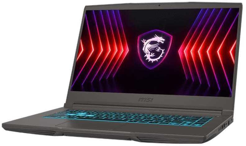 Žaidimų kompiuteris MSI Thin 15.6" FullHD IPS 144Hz / Intel Core i5-12450H iki 4.4Ghz / 16GB RAM / 512Gb SSD PCIe / GeForce RTX3050 4Gb / USB C / HDMI / WiFi AX / šviečianti klaviatūra / Windows 11