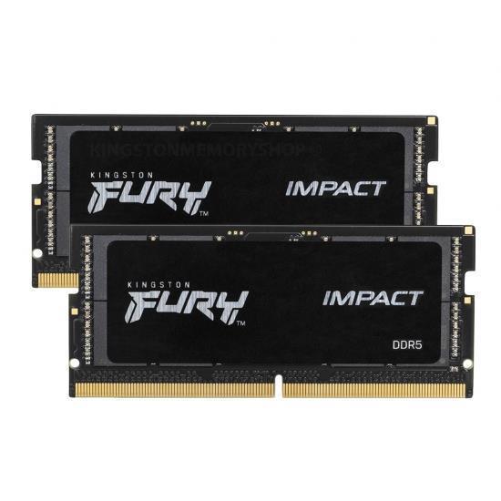 RAM „Kingston KF548S38IBK2-16“ 16 GB 4800 MHz DDR5 CL38 SODIMM (2 vnt. rinkinys) „FURY Impact“ | „Kingston“