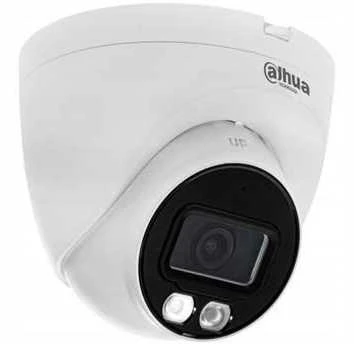 „Dahua Technology Co“ IP kamera. 4MP 1/2.9” CMOS, 2.8 mm. 94° F1.6, 25 kadrai per sekundę, IR+LED 30 m., WDR, IVS, IP67, mikrofonas