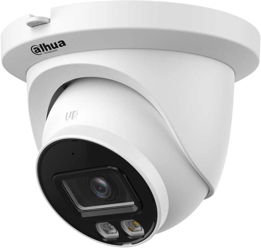„Dahua Technology Co“ IP kamera. 6MP 1/2,7 colio CMOS, 2,8 mm. 112° F1,6, 20 kadrų per sekundę, IR+LED 30 m., WDR, IVS, IP67, mikrofonas.