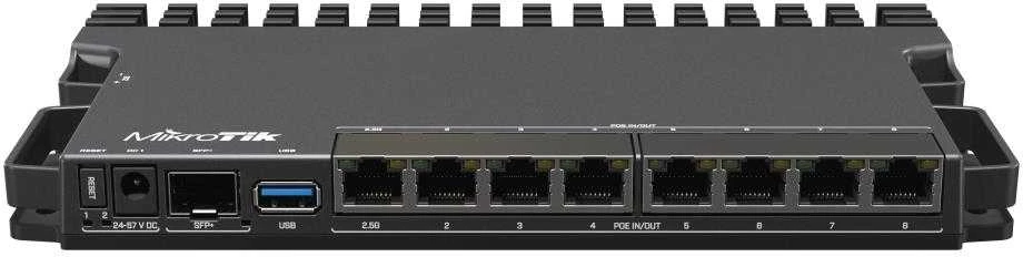 Maršrutizatorius MikroTik | RouterBOARD | RB5009UPr+S+IN | Nėra „Wi-Fi“ | 10/100/1000 Mbit/s | Ethernet LAN (RJ-45) jungtys 7 | Palaikomas tinklelis | MU-MiMO Ne | Nėra mobiliojo plačiajuosčio ryšio