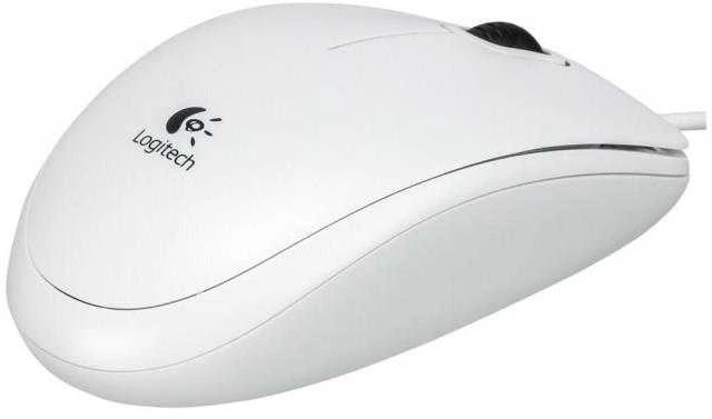 Pelė LOGITECH B100, USB, balta sp.