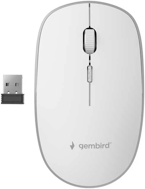Pelė Gembird | MUSW-4B-01-W | Standard | Baltas