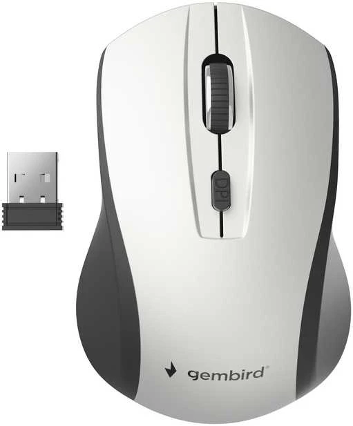 GEMBIRD MUSW-4B-02-BS Gembird Optinė belaidė pelė MUSW-4B-02-BS, 1600 DPI, nano USB, juodas-sidabrinis