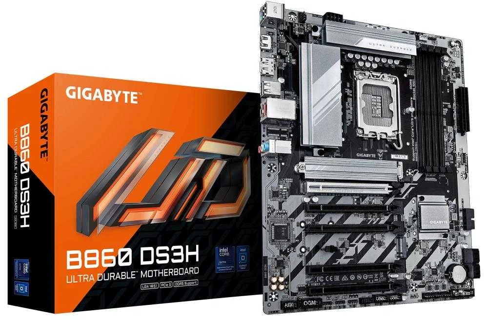 Pagrindinė plokštė GIGABYTE B860 DS3H LGA1851 MB 4xDDR5 4xSATA 3xM.2
