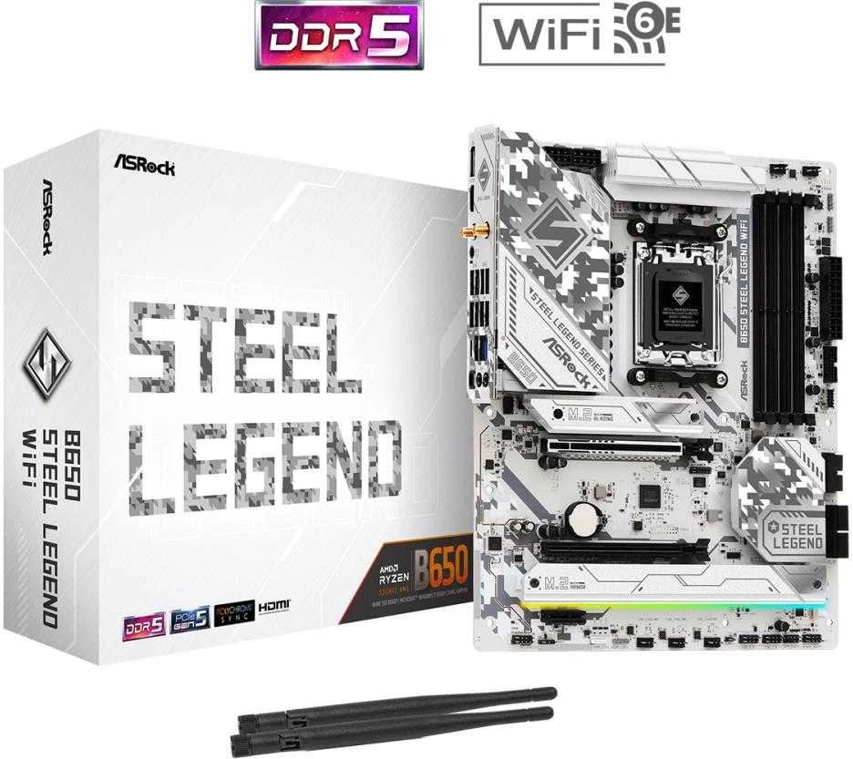 Pagrindinė plokštė ASRock B650 Steel Legend WiFi, ATX, AM5
