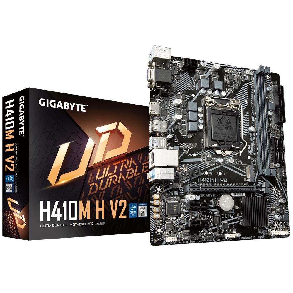 Pagrindinė plokštė GIGABYTE Intel H470 Express / LGA1200 / MicroATX / Memory DDR4 / Atminties lizdai 2|2xPCI-Express 3.0 1x / 1xPCI-Express 3.0 16x / 1xM.2 / 1x15pin D-sub / 1xHDMI / 2xAudio-In / 1xAudio-Out / 4xUSB 2.0 / 2xUSB 3.2 / 1xPS/2 / 1xRJ45