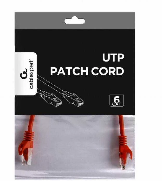 GEMBIRD PP6U-0.25M/R Patch laidas UTP Cat6 0.25m raudonas