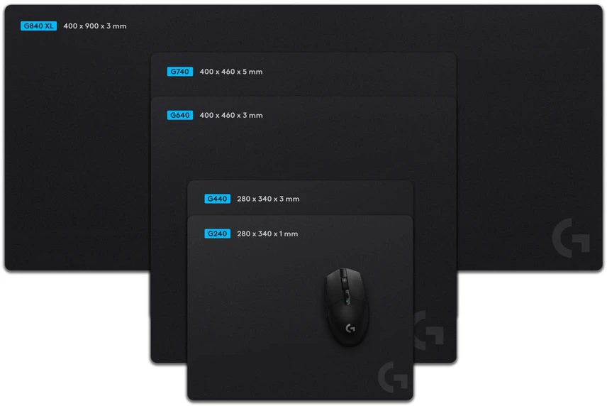 Pelės kilimėlis Logitech G240, juodos spalvos | 943-000785