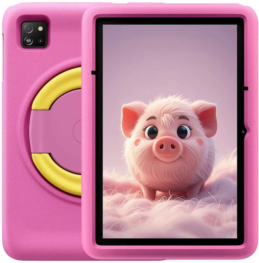 Planšetė Blackview Tab A6 Kids WiFi 10.1-inch HD+ IPS 800x1280 A523 Octa-core 1.8GHz 4GB/128GB 5100mAh NO Charger 5MP Front/8MP Rear camera Android 15 Rose Rožinė