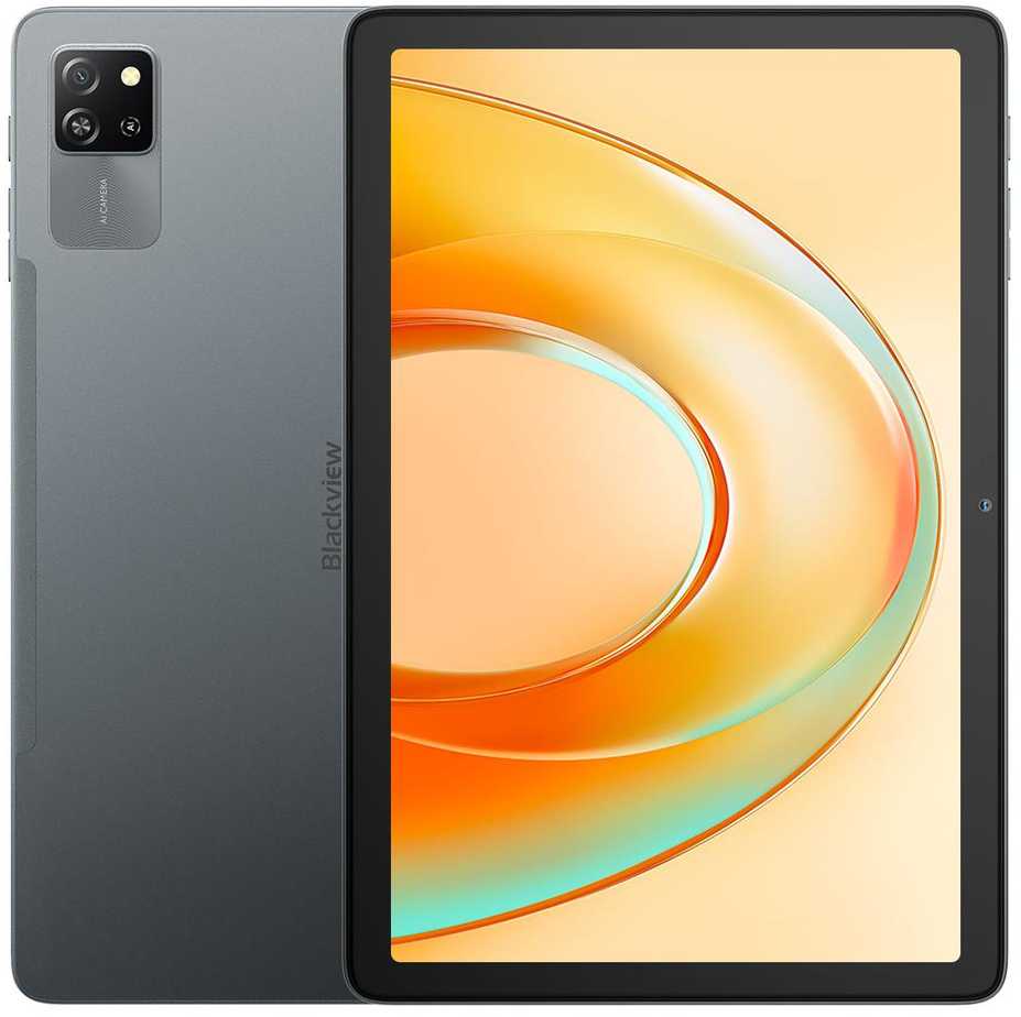 Planšetė Blackview Tab 60 Pro LTE 4GB/128GB, 10.1-inch HD+ 800x1280 IPS LCD, Octa-core T606 1.6GHz, 5MP Front/8MP Back Camera, Baterija 7000mAh, NO Charging USB Type-C, Android 14, SD card slot, Gray