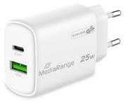 Maitinimo adapteris USB/USB-C 25W/greitas MRMA112-2 MEDIARANGE