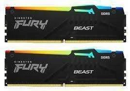 RAM Kingston 64GB 6000MT/s DDR5 CL30 DIMM (2 vnt. rinkinys) FURY Beast RGB EXPO