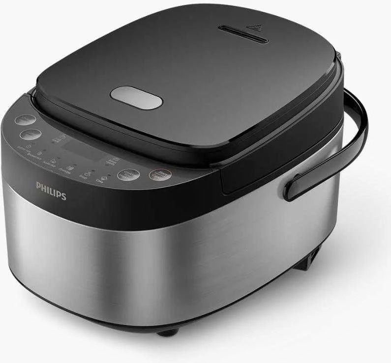 „Philips“ mini ryžių viryklė | HD3093/80 3000 serija | 600 W | 0,85 l | Programų skaičius: 8 | Nerūdijančio plieno / Juodas