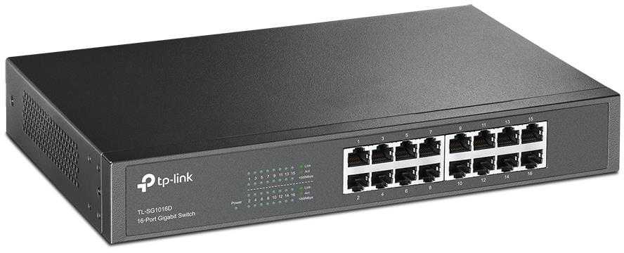 Šakotuvas Komutatorius TP-LINK 16x10Base-T / 100Base-TX / 1000Base-T TL-SG1016D