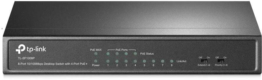 Šakotuvas Komutatorius TP-LINK 8x10Base-T / 100Base-TX TL-SF1008P