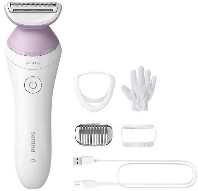 Philips Lady Shaver Series 6000 Belaidis skustuvas drėgnam ir sausam skutimui BRL136/00