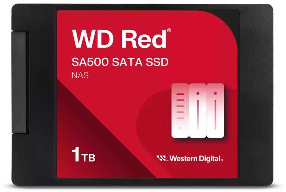 WD Raudona SSD SA500 NAS 1TB SATA III 6Gb/s M.2 2280 vidinis, vienos pakuotės, maitinamas „SANDISK“