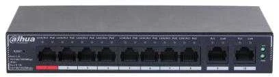 Šakotuvas Dahua SG4010P valdomas jungiklis 2x Uplink, 8x PoE