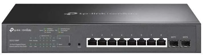Šakotuvas Switch TP-LINK Omada TL-SG2210MP PoE+ jungtys 8 150 Watts TL-SG2210MP