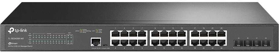 Šakotuvas TP-LINK TL-SG3428X-M2 „JetStream“ 24 prievadų 2.5GBASE-T L2+ valdomas komutatorius su 4 10GE SFP+ lizdais | TP-LINK | „JetStream“ L2+ valdomas komutatorius | TL-SG3428X-M2 | Valdomas L2+ | Montuojamas į stelažą | SFP+ jungčių kiekis: 4