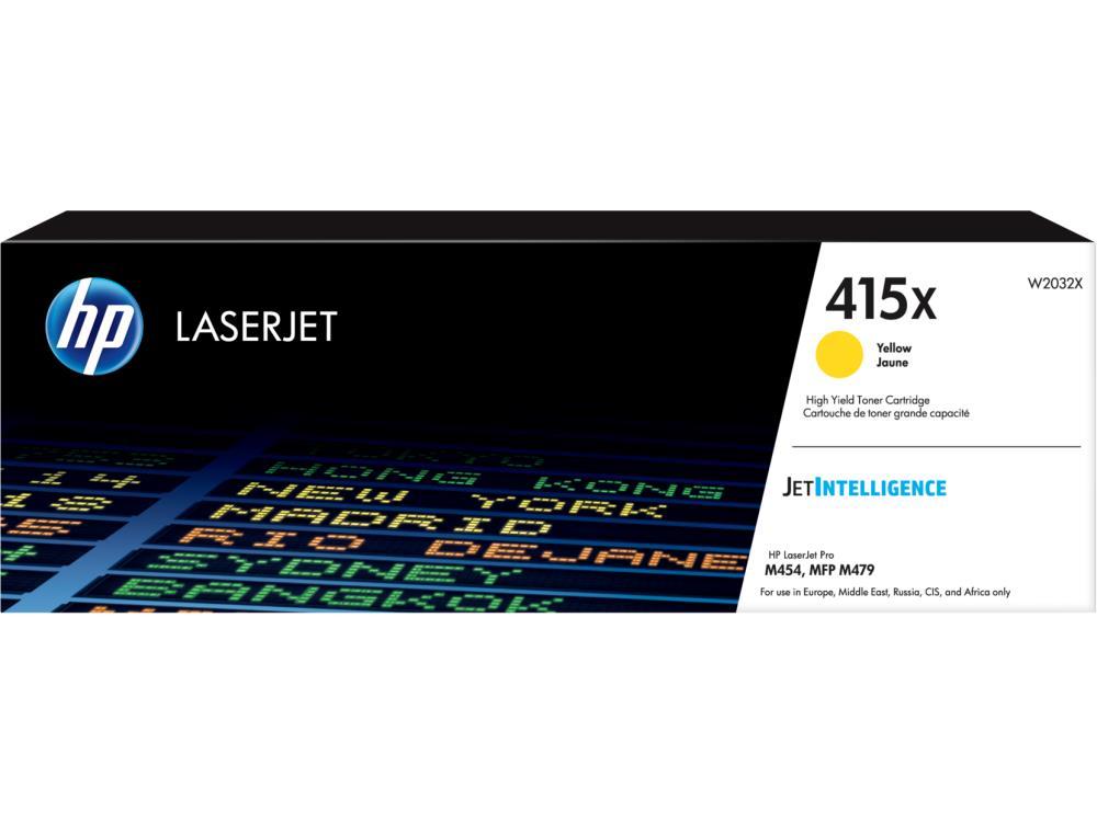Hewlett Packard (HP) HP 415X kasetė, geltona, sutartinė