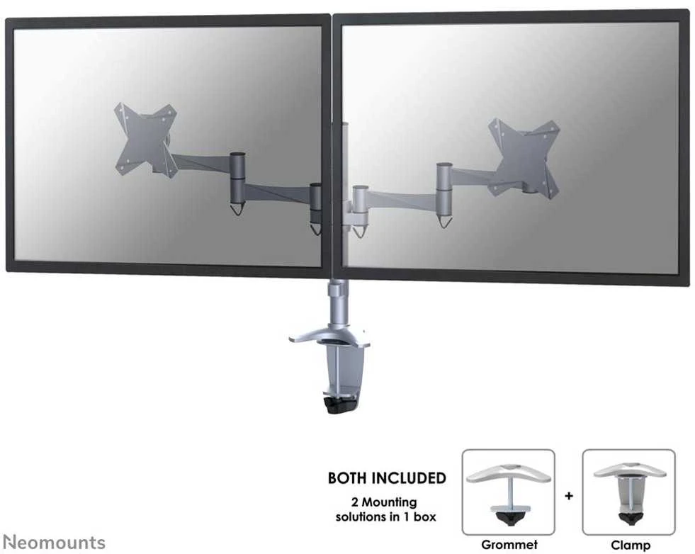 Laikiklis Newstar FPMA-D1330D 68,6 cm (27") Gnybtas / varžtai Sidabras