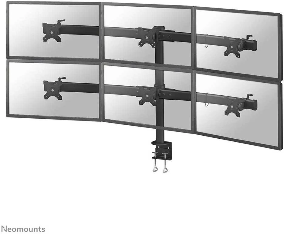Neomounts Newstar FPMA-D700D6 monitoriaus laikiklis arba stovas 68,6 cm (27") Gnybtas Juoda