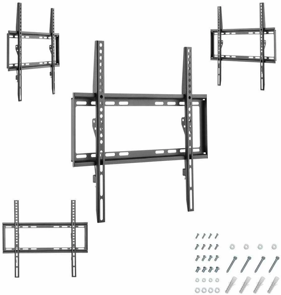Gembird | Sieninis laikiklis | WM-55F-04 | Ištaisyta | 32-55" | Juodas