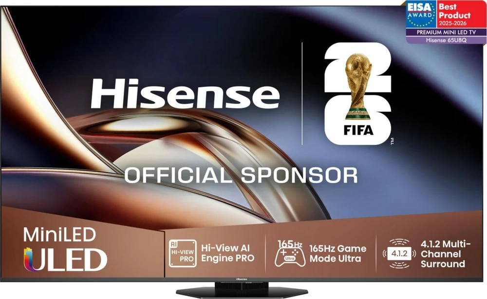 Televizorius Hisense 65U8Q 65" miniLED 4K 165Hz VidaaOS Vision IQ 2025