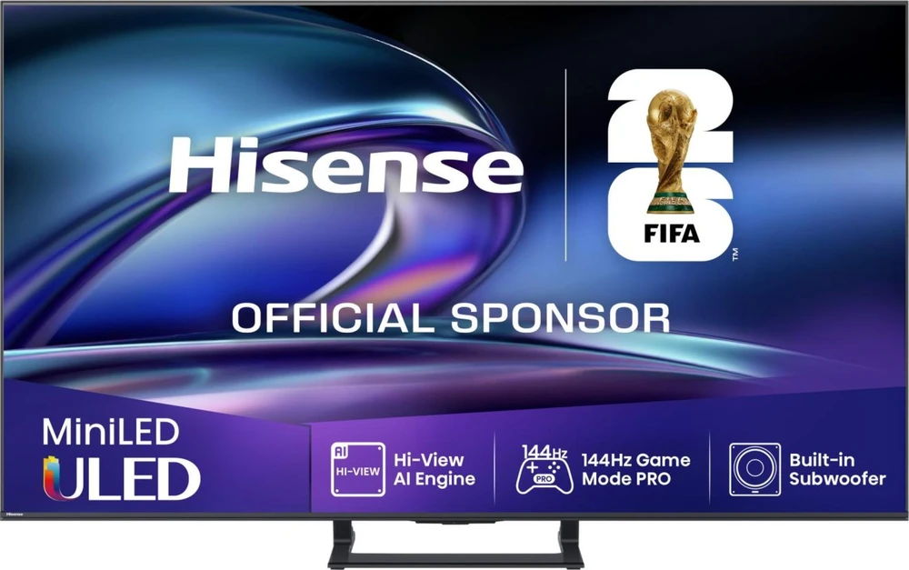 Televizorius Hisense 65E8Q 165.1 cm (65") 4K Ultra HD Smart TV Wi-Fi Juodas, Pilkas 600 cd/m²