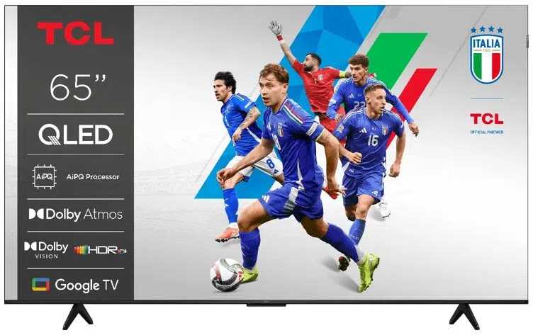 Televizorius TCL 4K QLED TV | 65T69C | 65 | Smart TV | Google TV | UHD | Juodas
