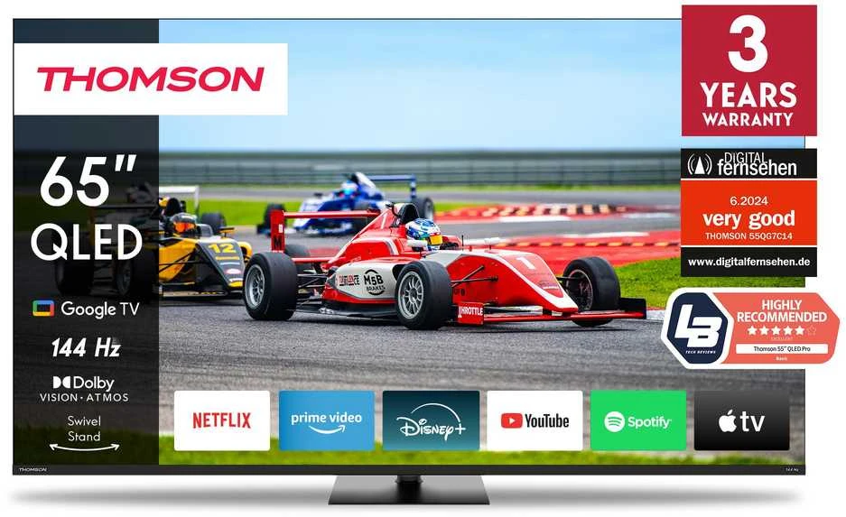 „THOMSON 65“ QLED PRO UHD išmanusis „GOOGLE“ televizorius