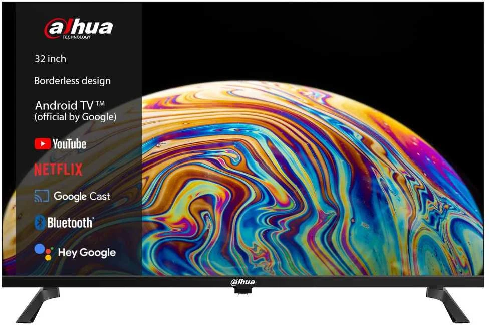 Televizorius DAHUA DHI-LTV32-SD100, 32" (81 cm), Android TV, HD, Wi-Fi, Bluetooth