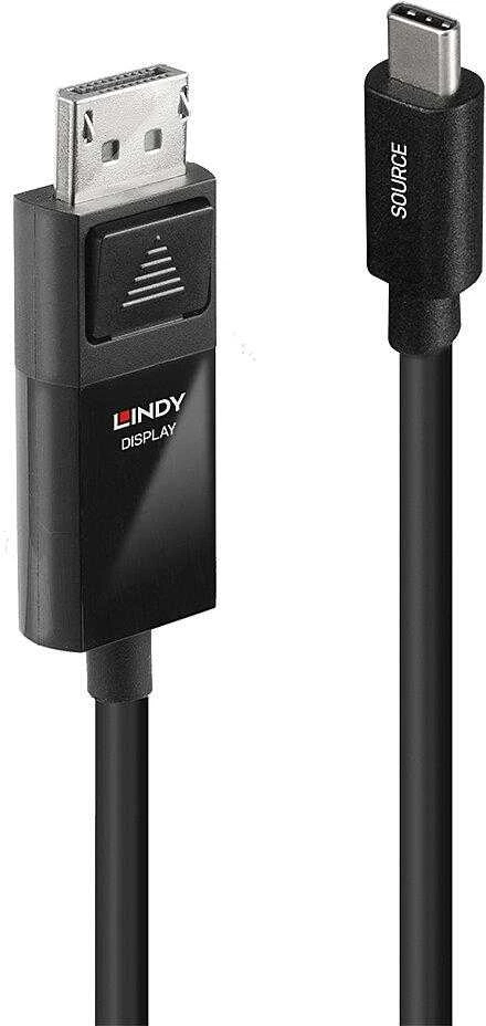 Lindy USB-C į DisplayPort kabelis su jungčių žymėjimu