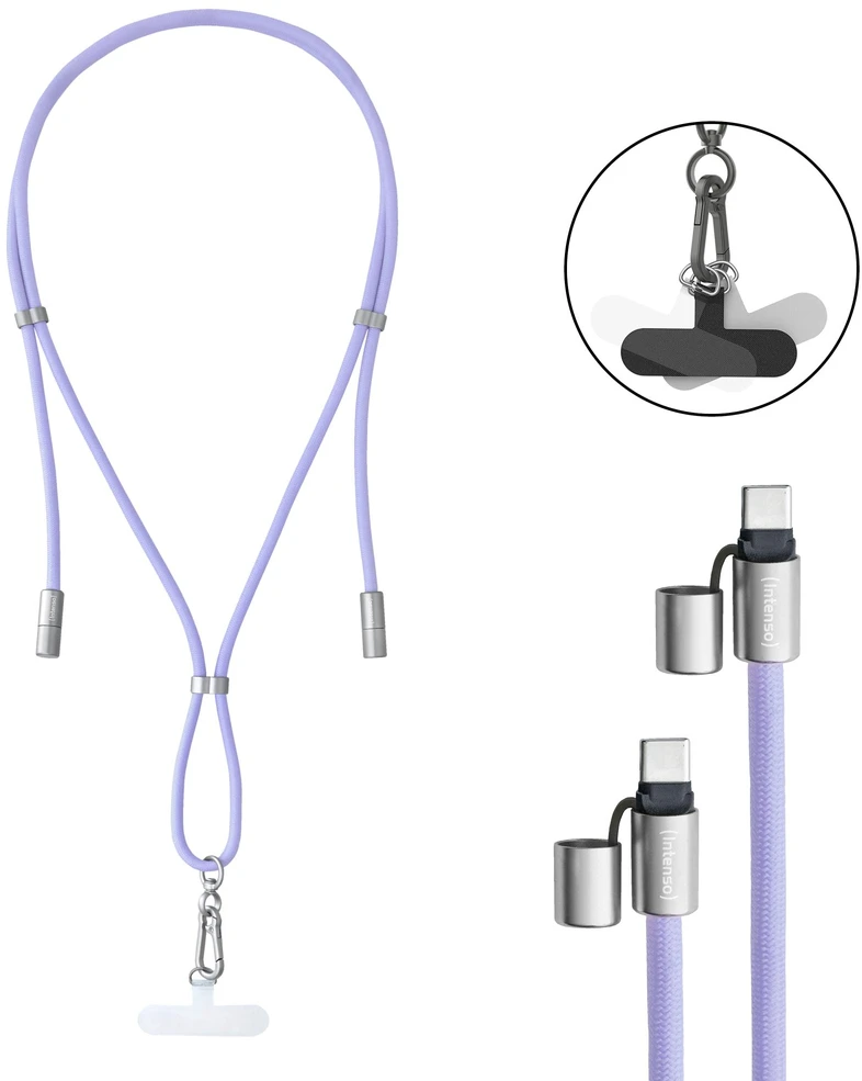 USB-C–USB-C LAIDAS 1,65 M / VIRSUTĖLIS VIOLETINIS 7991003 INTENSO