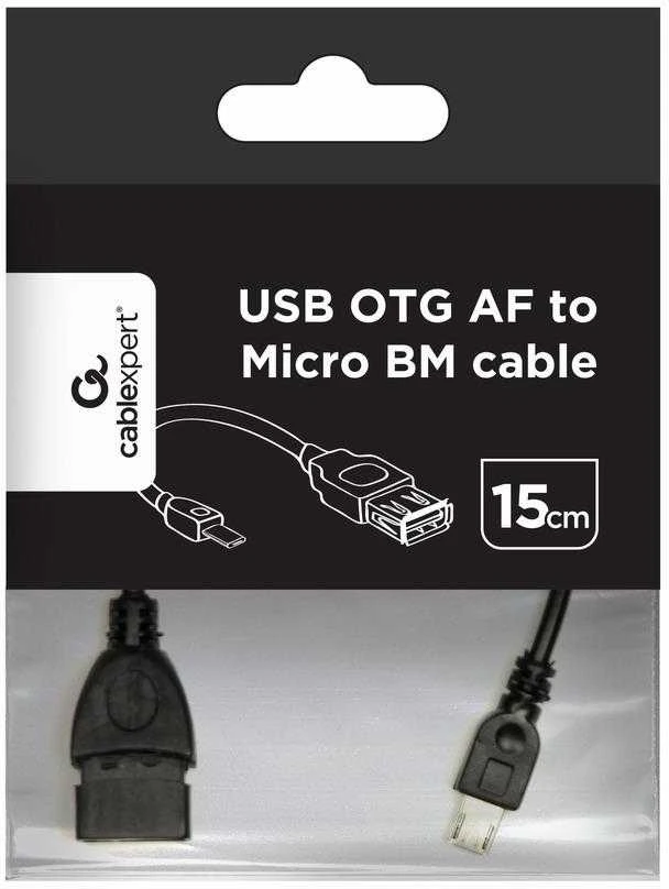 Gembird mUSB B - USB A F laidas, 0.15m,OTG