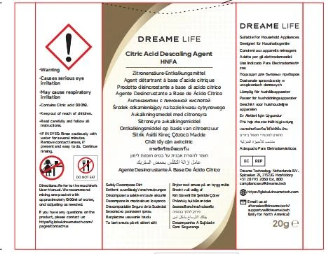 Nuovirkalcio tirpalas garų valytuvui Dreame N20 Steam, 12 x 20 g