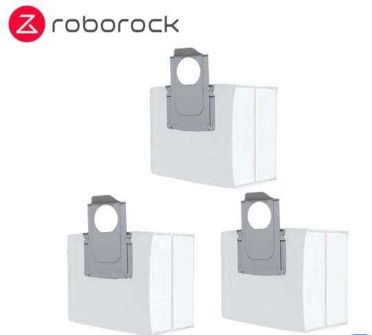 Vienkartiniai dulkių maišeliai, skirti Roborock S7 MaxV Ultra/Q7 Max+ serijų dulkių siurbliams robotams, 3 vnt.