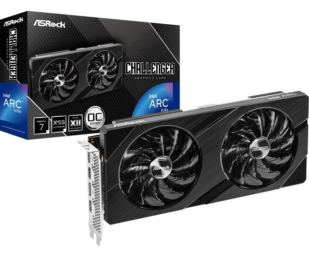 Vaizdo plokštė ASRock Intel Arc A750 Challenger D 8GB OC