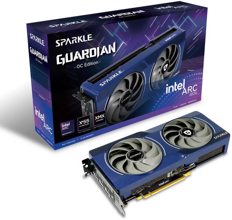 Vaizdo plokštė „Sparkle Technology Intel Arc B570 GUARDIAN OC“ 10 GB GDDR6
