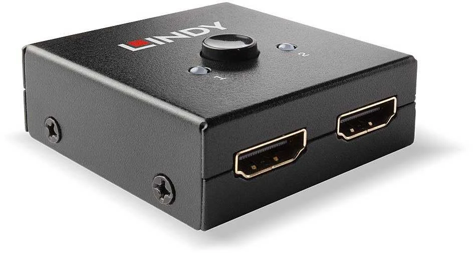 HDMI Jungiklis - LINDY 2 Prievadų HDMI 18G Dvipusis Jungiklis, Juodas