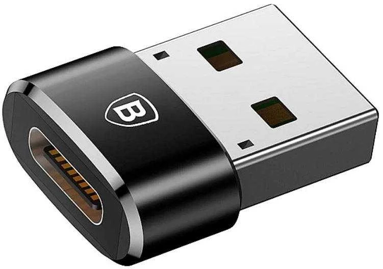 Baseus USB-C – USB-A adapteris 3A – Juodas