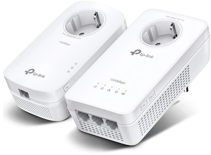 TP-LINK | AV1300 gigabito „Passthrough Powerline“ kintamosios srovės „Wi-Fi“ rinkinys | TL-WPA8631P rinkinys | 1300 Mbps | Ethernet LAN (RJ-45) jungtys 3 | 802.11ac | Papildomas lizdas