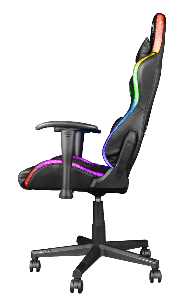 Žaidimų kėdė Trust GXT 716 Rizza RGB LED Illuminated Gaming Chair, Juoda, 23845