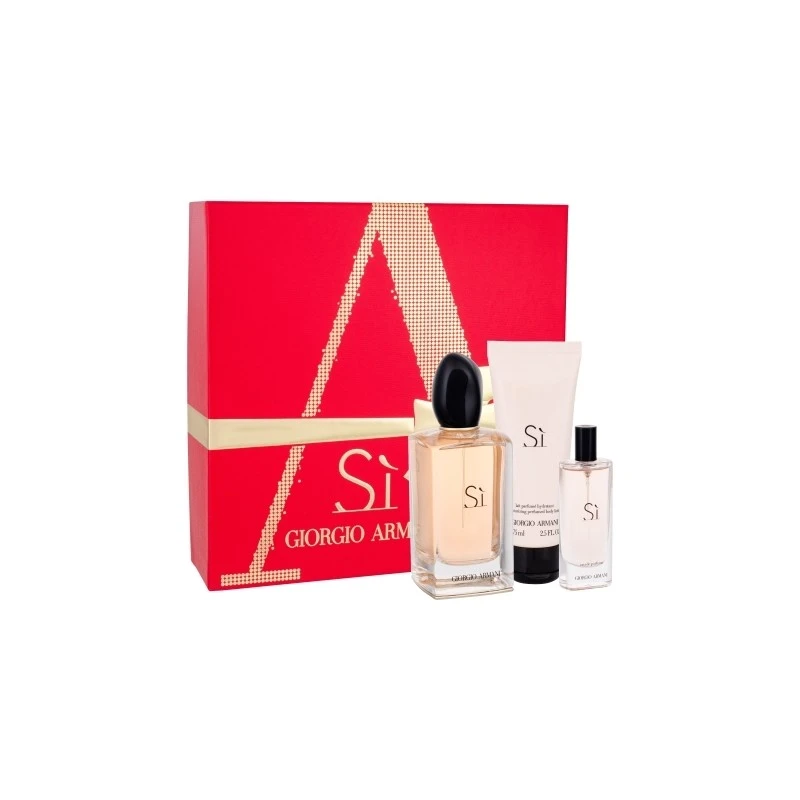 Giorgio Armani Si for Women (Rinkinys Moterims) EDP 100ml +15ml EDP + 75ml Losjonas kūnui